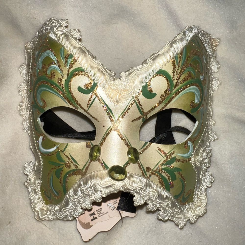 NWT LA MASCHERA DEL GALEONE Vintage Hand Painted Ceramic Mask. Made in Italy.